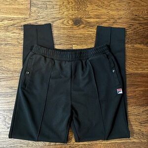 Vintage Men’s Fila Breakaway Pants Size Large Black Elastic Waist 90s Retro